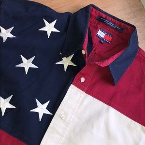 🇺🇸Vintage Tommy Hilfiger Flag Shirt🇺🇸